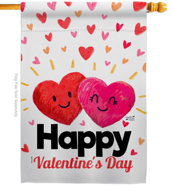 Heart in Love - Valentines Spring Vertical Impressions Decorative Flags HG137348 Made In USA - Image 2