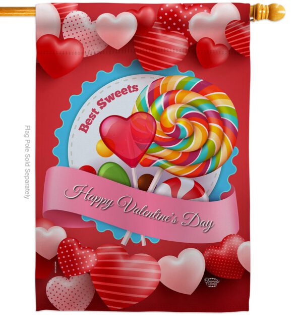 Best Sweet - Valentines Spring Vertical Impressions Decorative Flags HG192306 Made In USA - Image 2
