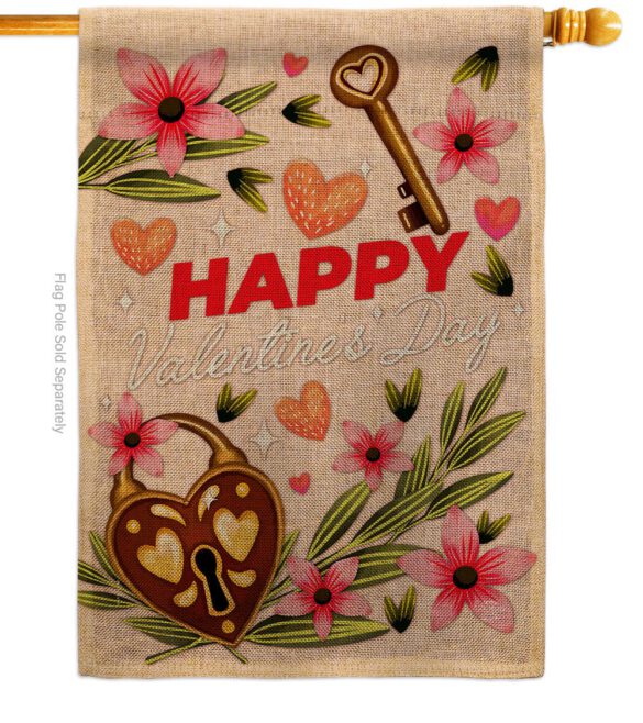 Heart & Luck - Valentines Spring Vertical Impressions Decorative Flags HG192395 Made In USA - Image 12