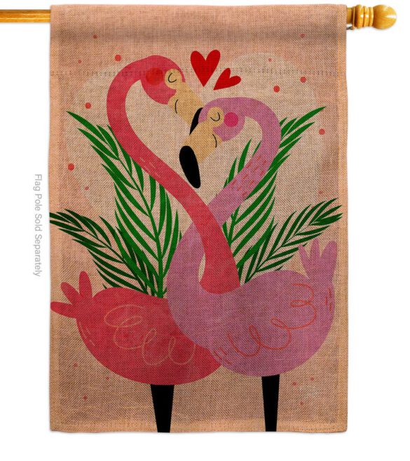 Flamingo Love - Valentines Spring Vertical Impressions Decorative Flags HG192540 Made In USA - Image 12