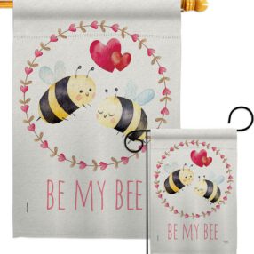 Be My Bee - Valentines Spring Vertical Impressions Decorative Flags HG101077 Made In USA