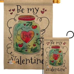Be My Valentine - Valentines Spring Vertical Impressions Decorative Flags HG137123 Made In USA