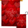 All of Heart - Valentines Spring Vertical Impressions Decorative Flags HG137398 Made In USA