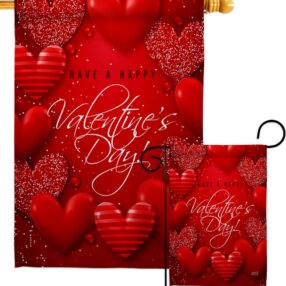 All of Heart - Valentines Spring Vertical Impressions Decorative Flags HG137398 Made In USA