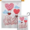 Be My Valentine - Valentines Spring Vertical Impressions Decorative Flags HG192415 Made In USA