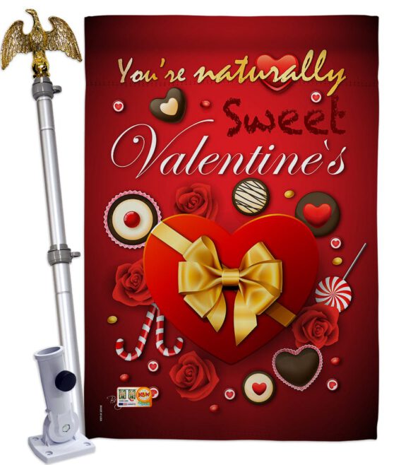 Candy Love - Valentines Spring Vertical Impressions Decorative Flags HG101003 Made In USA - Image 13