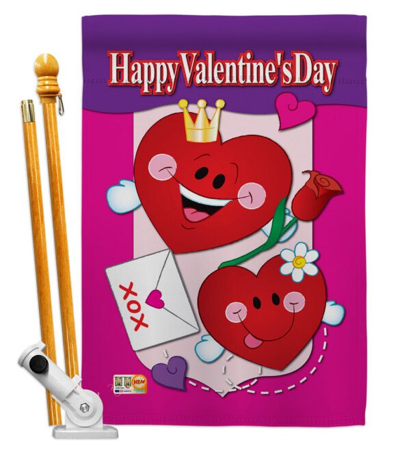Happy Valentine's Day - Valentines Spring Vertical Impressions Decorative Flags HG101040 Made In USA - Image 5