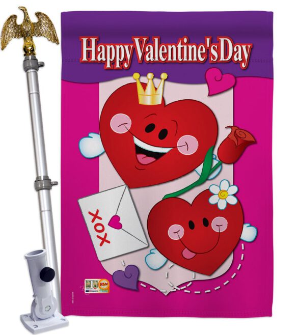 Happy Valentine's Day - Valentines Spring Vertical Impressions Decorative Flags HG101040 Made In USA - Image 13