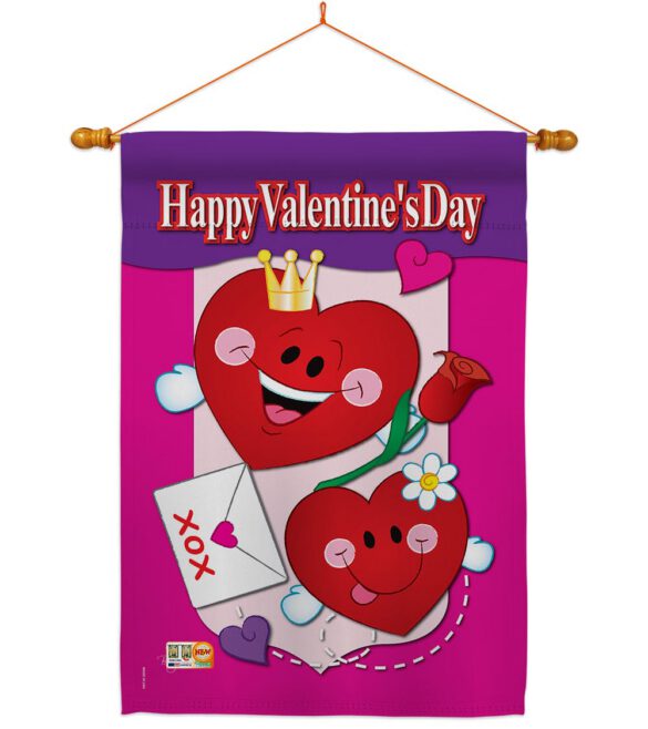 Happy Valentine's Day - Valentines Spring Vertical Impressions Decorative Flags HG101040 Made In USA - Image 14