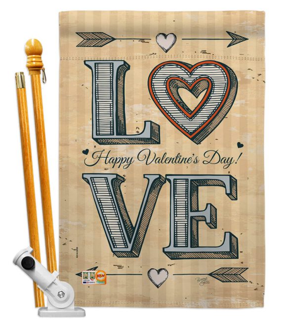Classic Love - Valentines Spring Vertical Impressions Decorative Flags HG101061 Made In USA - Image 5