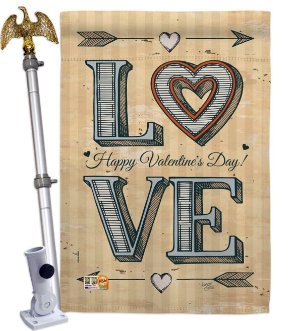 Classic Love - Valentines Spring Vertical Impressions Decorative Flags HG101061 Made In USA - Image 13