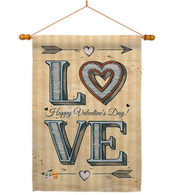 Classic Love - Valentines Spring Vertical Impressions Decorative Flags HG101061 Made In USA - Image 14