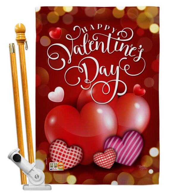 Beloved Valentine's Day - Valentines Spring Vertical Impressions Decorative Flags HG101062 Made In USA - Image 5