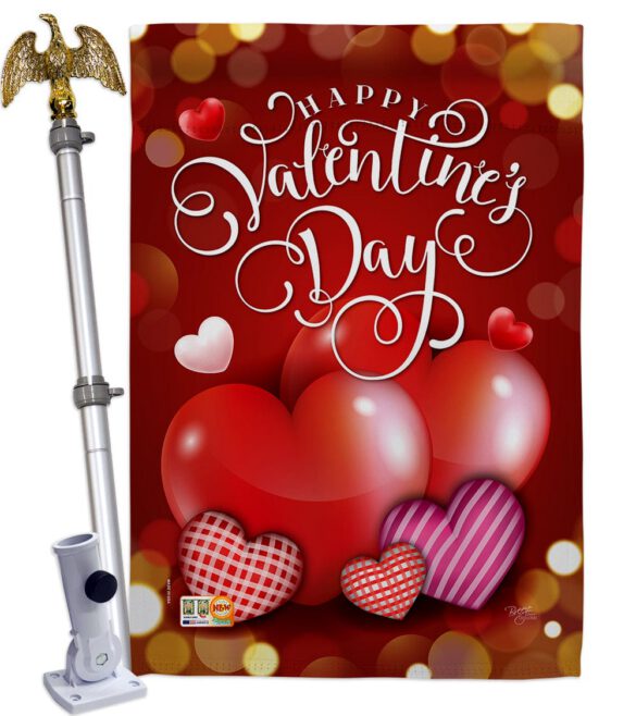 Beloved Valentine's Day - Valentines Spring Vertical Impressions Decorative Flags HG101062 Made In USA - Image 13