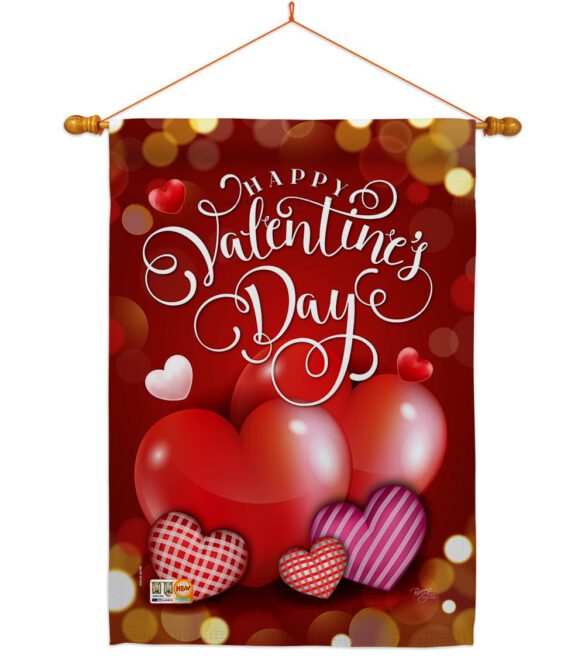 Beloved Valentine's Day - Valentines Spring Vertical Impressions Decorative Flags HG101062 Made In USA - Image 14