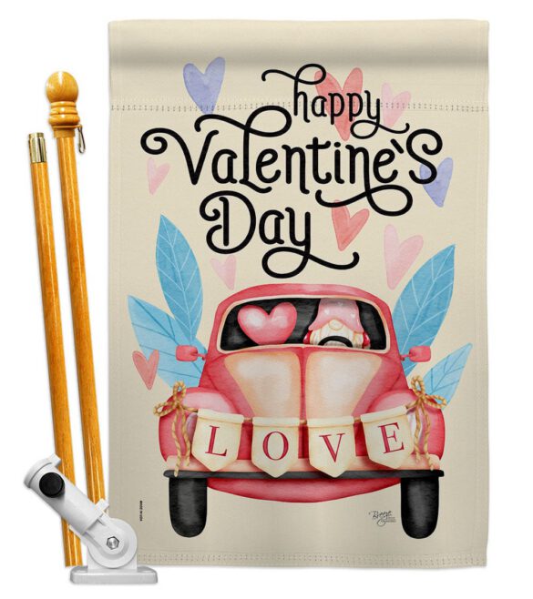 Gnome Delivery Love - Valentines Spring Vertical Impressions Decorative Flags HG101071 Made In USA - Image 5