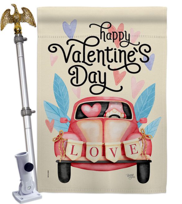 Gnome Delivery Love - Valentines Spring Vertical Impressions Decorative Flags HG101071 Made In USA - Image 9