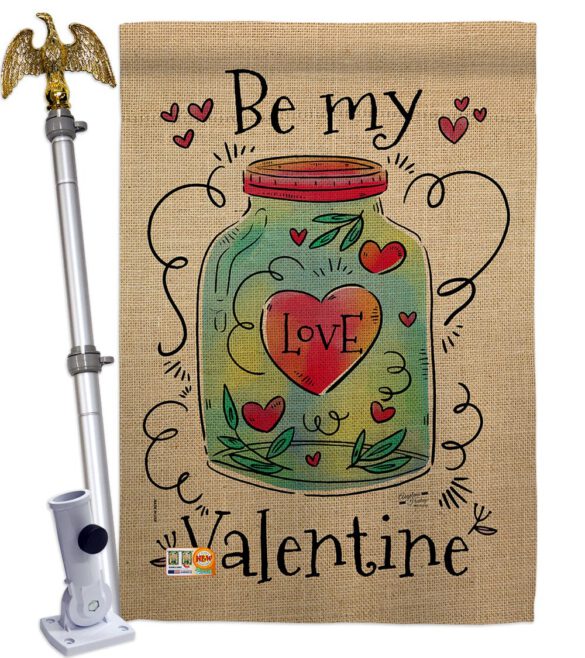 Be My Valentine - Valentines Spring Vertical Impressions Decorative Flags HG137123 Made In USA - Image 14