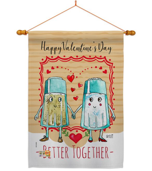 Better Together - Valentines Spring Vertical Impressions Decorative Flags HG137146 Made In USA - Image 14