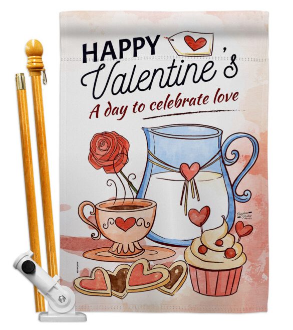Day to Celebrate Love - Valentines Spring Vertical Impressions Decorative Flags HG137395 Made In USA - Image 5