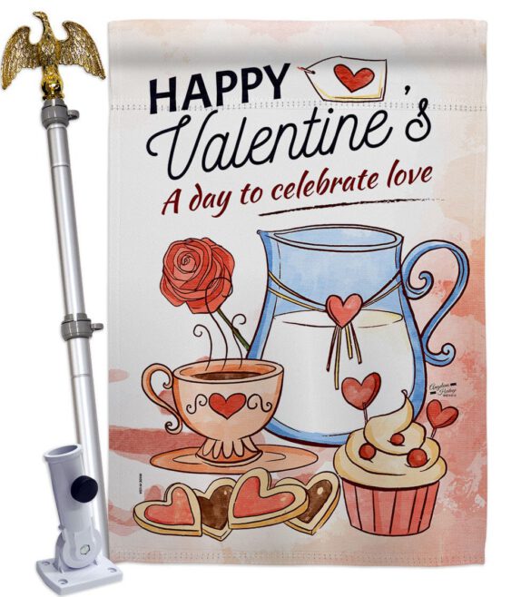 Day to Celebrate Love - Valentines Spring Vertical Impressions Decorative Flags HG137395 Made In USA - Image 9