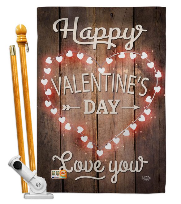 Happy Valentine's Day - Valentines Spring Vertical Impressions Decorative Flags HG191094 Made In USA - Image 5
