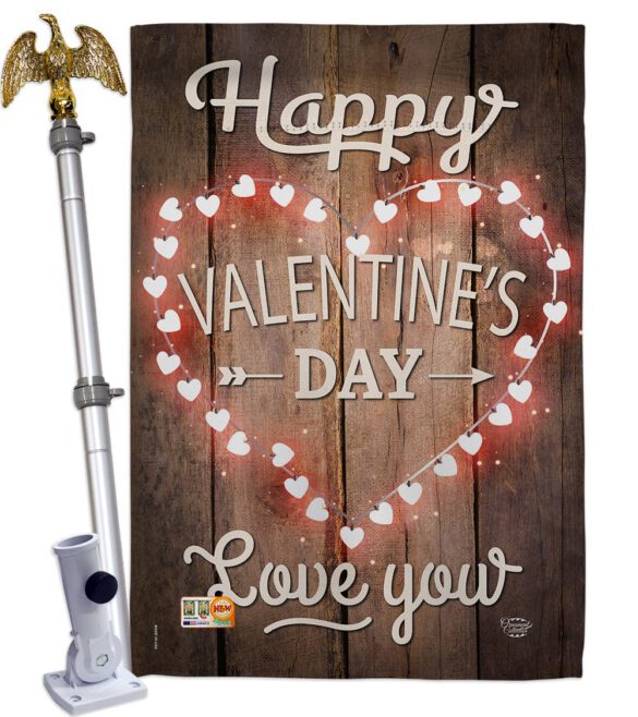 Happy Valentine's Day - Valentines Spring Vertical Impressions Decorative Flags HG191094 Made In USA - Image 13