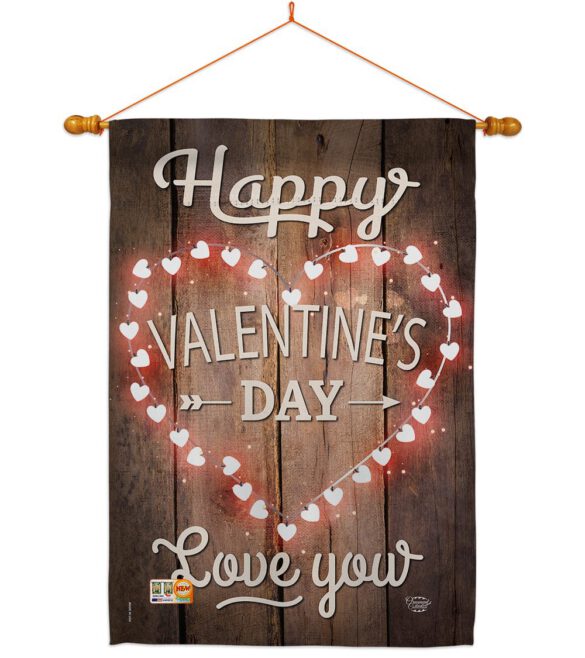 Happy Valentine's Day - Valentines Spring Vertical Impressions Decorative Flags HG191094 Made In USA - Image 14
