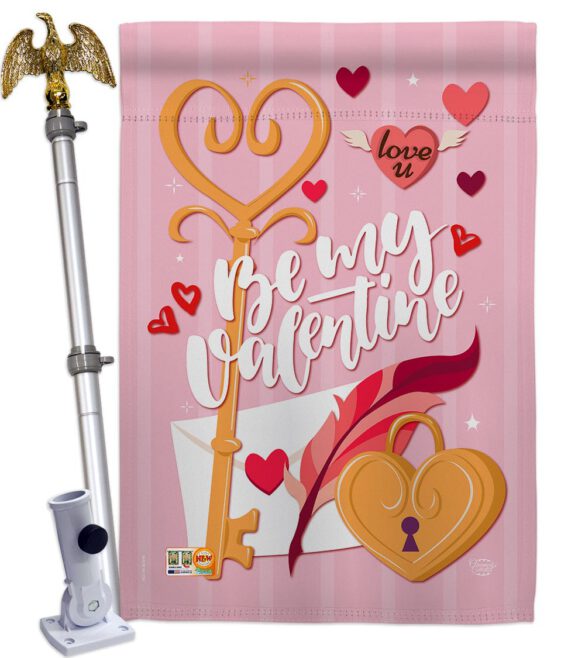 Be My Valentine - Valentines Spring Vertical Impressions Decorative Flags HG192054 Made In USA - Image 14
