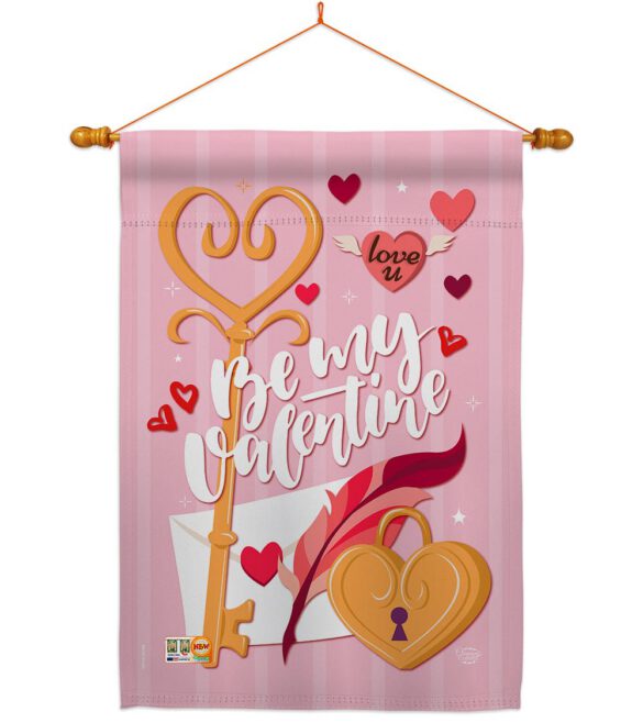Be My Valentine - Valentines Spring Vertical Impressions Decorative Flags HG192054 Made In USA - Image 15