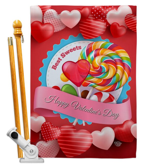 Best Sweet - Valentines Spring Vertical Impressions Decorative Flags HG192306 Made In USA - Image 5