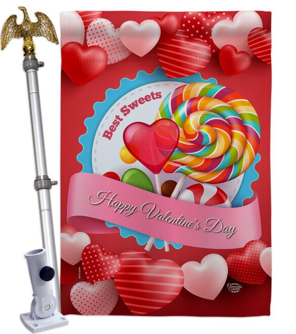 Best Sweet - Valentines Spring Vertical Impressions Decorative Flags HG192306 Made In USA - Image 9