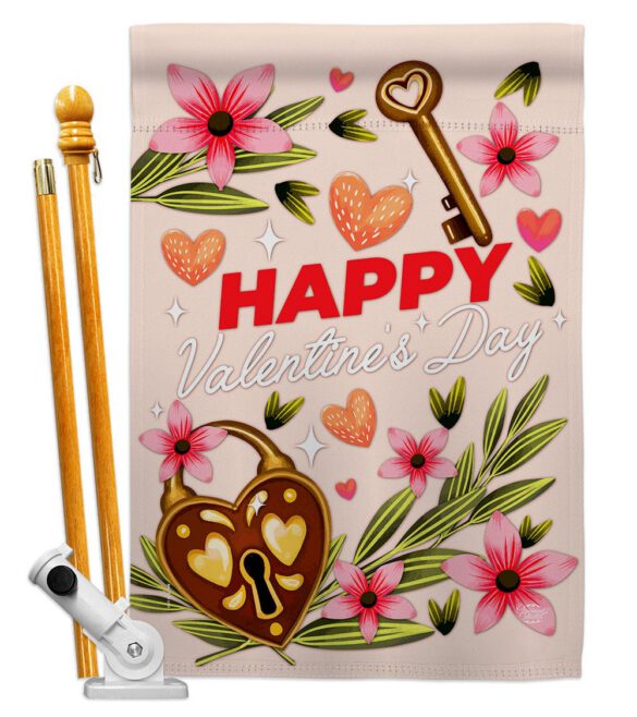 Heart & Luck - Valentines Spring Vertical Impressions Decorative Flags HG192395 Made In USA - Image 5