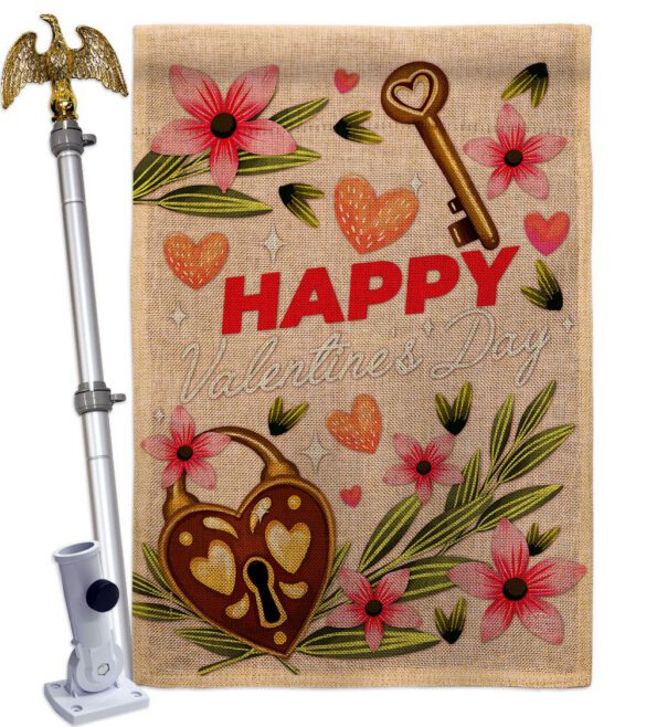 Heart & Luck - Valentines Spring Vertical Impressions Decorative Flags HG192395 Made In USA - Image 19