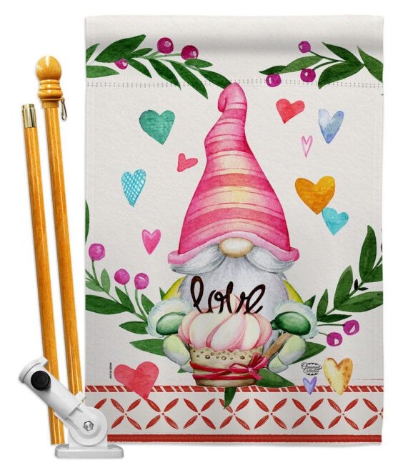 Gnome Give Love - Valentines Spring Vertical Impressions Decorative Flags HG192407 Made In USA - Image 5