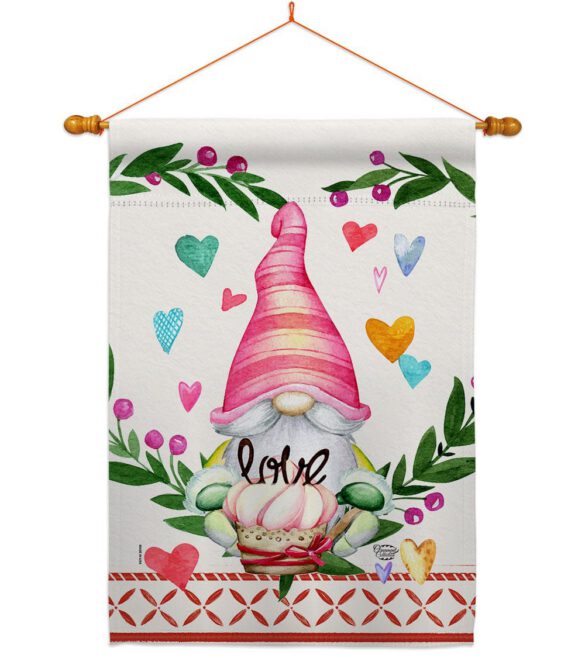 Gnome Give Love - Valentines Spring Vertical Impressions Decorative Flags HG192407 Made In USA - Image 10