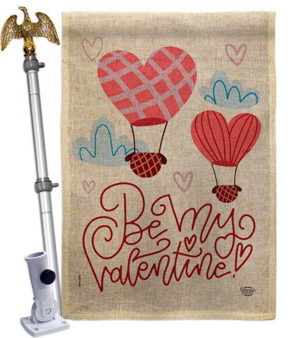 Be My Valentine - Valentines Spring Vertical Impressions Decorative Flags HG192415 Made In USA - Image 20