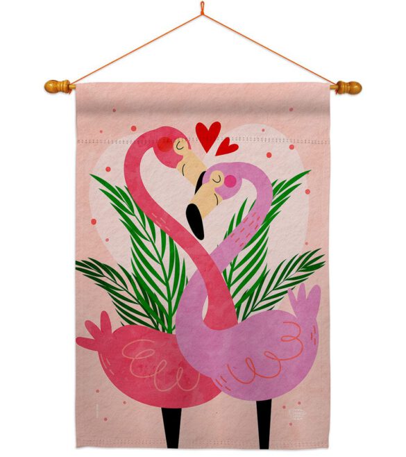 Flamingo Love - Valentines Spring Vertical Impressions Decorative Flags HG192540 Made In USA - Image 10