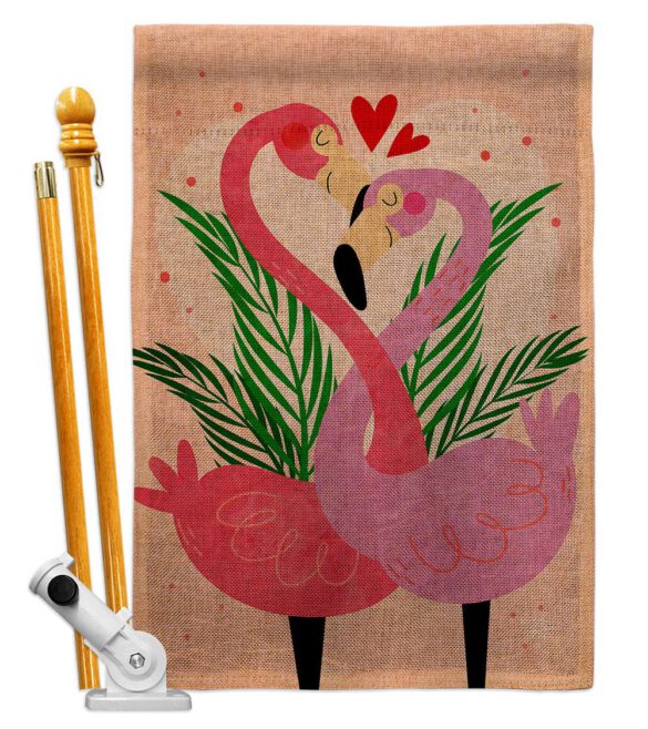 Flamingo Love - Valentines Spring Vertical Impressions Decorative Flags HG192540 Made In USA - Image 15