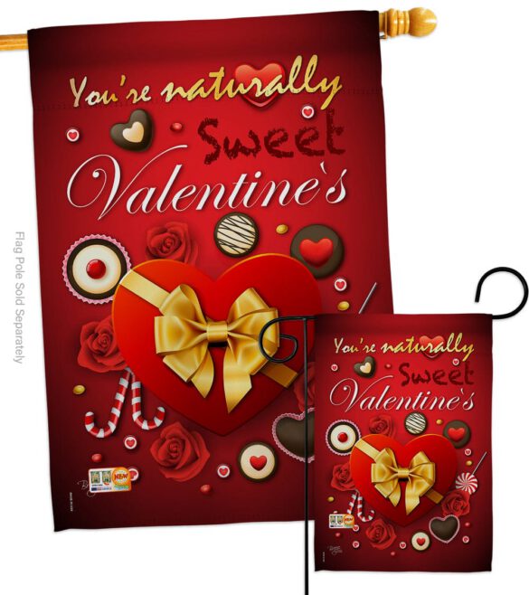 Candy Love - Valentines Spring Vertical Impressions Decorative Flags HG101003 Made In USA - Image 3