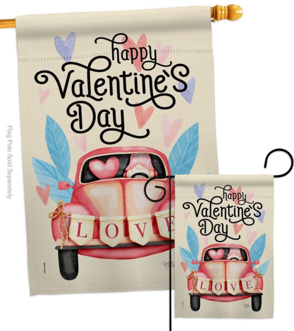 Gnome Delivery Love - Valentines Spring Vertical Impressions Decorative Flags HG101071 Made In USA - Image 3