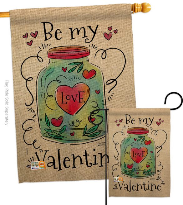 Be My Valentine - Valentines Spring Vertical Impressions Decorative Flags HG137123 Made In USA - Image 4