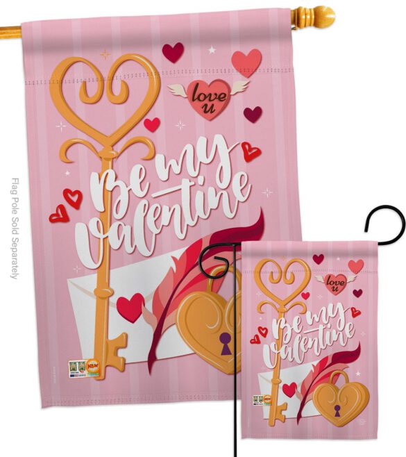 Be My Valentine - Valentines Spring Vertical Impressions Decorative Flags HG192054 Made In USA - Image 4