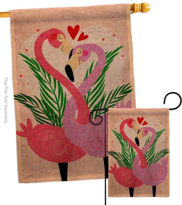 Flamingo Love - Valentines Spring Vertical Impressions Decorative Flags HG192540 Made In USA - Image 13