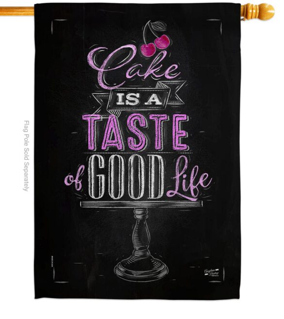Cake Taste Good - Vegetable Food Vertical Impressions Decorative Flags HG137270 Made In USA - Image 2