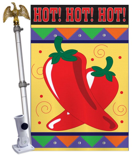 Chili Hot - Vegetable Food Vertical Applique Decorative Flags HG117020 - Image 9