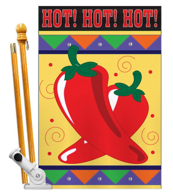 Chili Hot - Vegetable Food Vertical Applique Decorative Flags HG117020 - Image 5