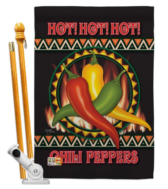 Chili Peppers - Vegetable Food Vertical Impressions Decorative Flags HG117031 Made In USA - Image 5