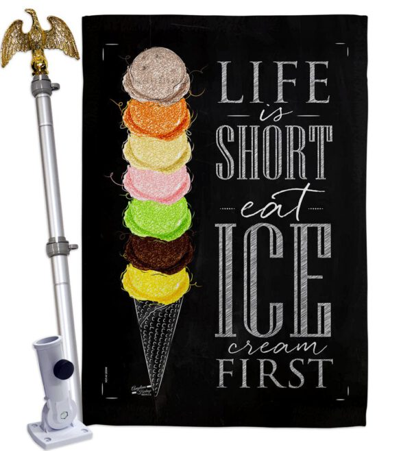 Eat Ice Cream First - Vegetable Food Vertical Impressions Decorative Flags HG137279 Made In USA - Image 9