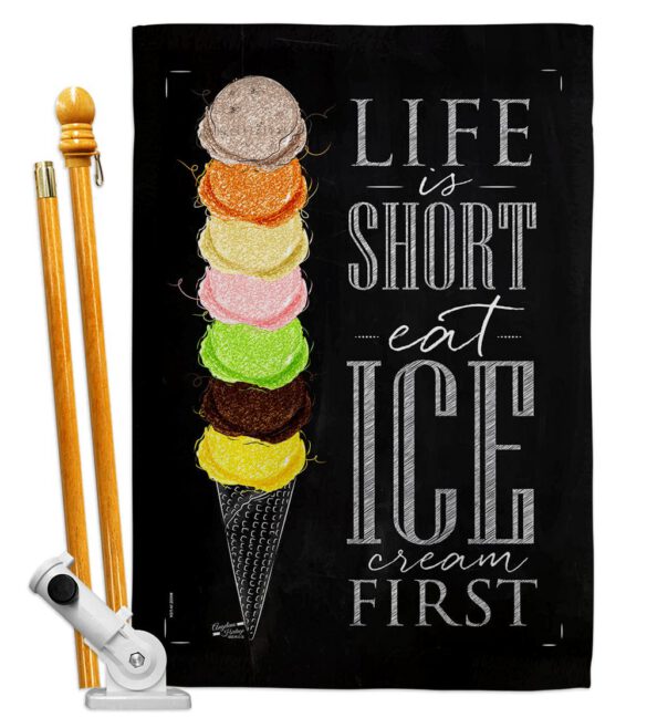 Eat Ice Cream First - Vegetable Food Vertical Impressions Decorative Flags HG137279 Made In USA - Image 5